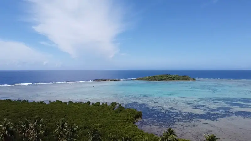 Lagoon and island seen from the shore